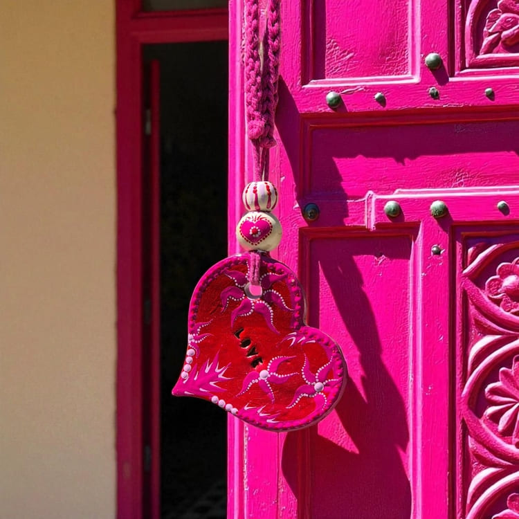 Porte-bonheur - Cœur "LOVE" rouge