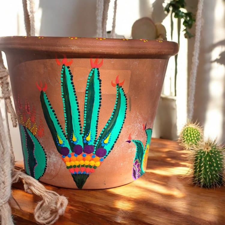 Cache pot "Cactus méga color"