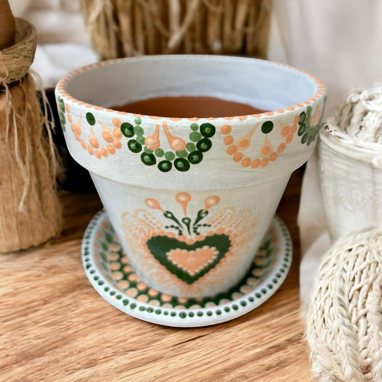 Cache pot "Cœur Végétal"