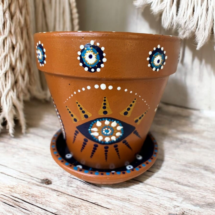 Cache pot  "Œil solaire"