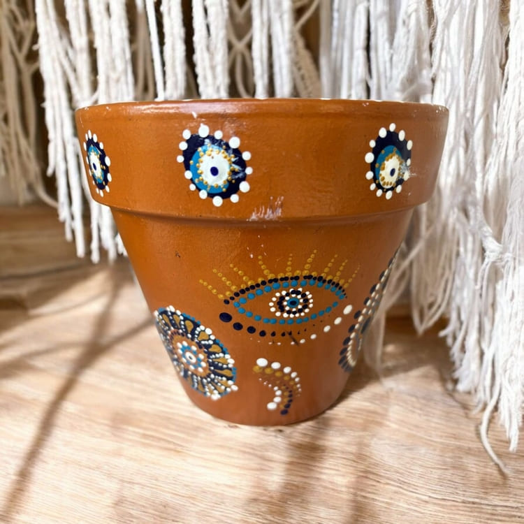 Cache pot  "Œil solaire"