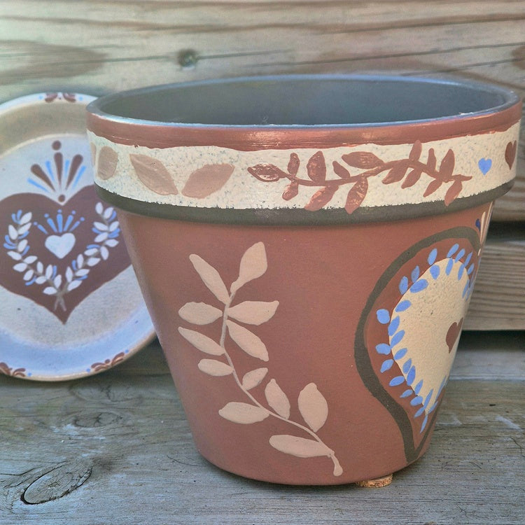 Cache pot "Coeur de la maison"