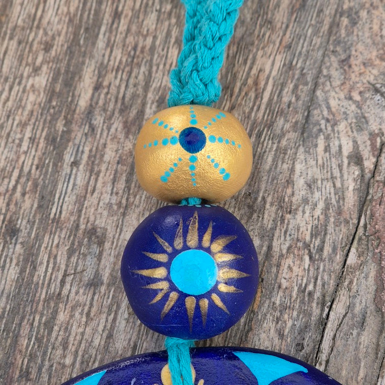 Porte-bonheur - Soleil bleu